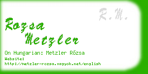 rozsa metzler business card